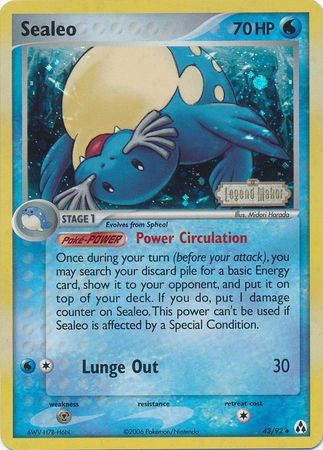 Sealeo (43/92) (Stamped) [EX: Legend Maker] | Good Games North
