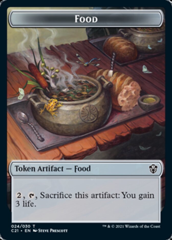 Food // Saproling Token [Commander 2021 Tokens] | Good Games North