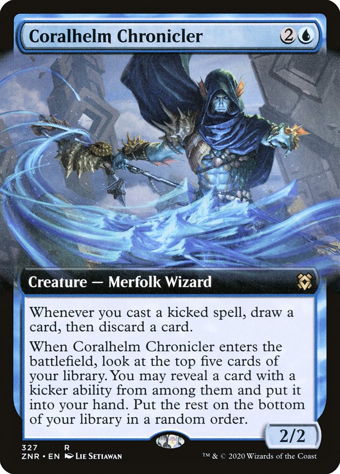Coralhelm Chronicler (Extended Art) [Zendikar Rising] | Good Games North