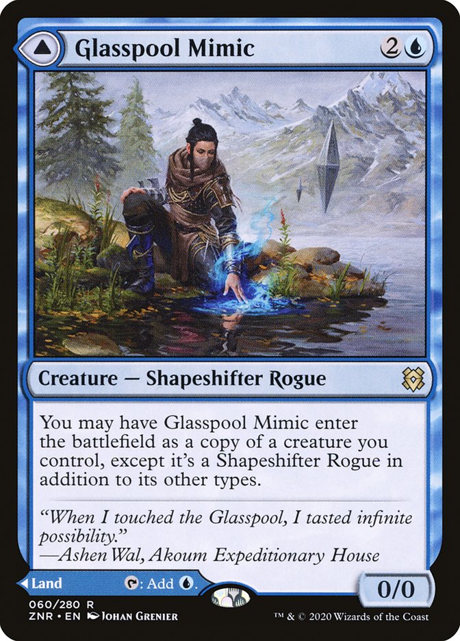 Glasspool Mimic // Glasspool Shore [Zendikar Rising] | Good Games North