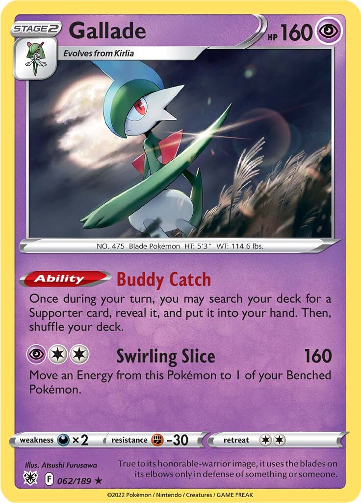Gallade (062/189) [Sword & Shield: Astral Radiance] | Good Games North
