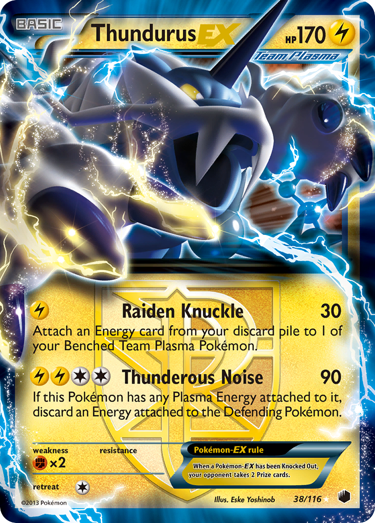 Thundurus EX (38/116) [Black & White: Plasma Freeze] | Good Games North