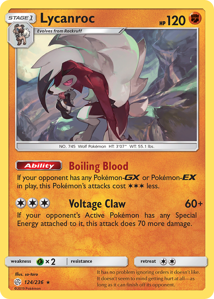 Lycanroc (124/236) [Sun & Moon: Cosmic Eclipse] | Good Games North