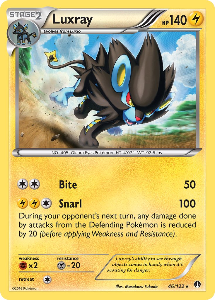 Luxray (46/122) (Cracked Ice Holo) [XY: BREAKpoint] | Good Games North
