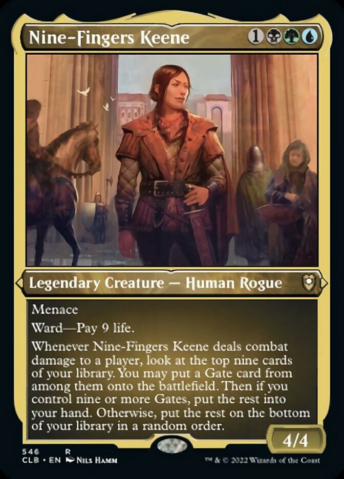 Nine-Fingers Keene (Foil Etched) [Commander Legends: Battle for Baldur's Gate] | Good Games North