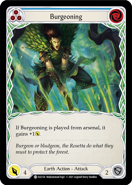 Burgeoning (Blue) [ELE136] (Tales of Aria)  1st Edition Normal | Good Games North