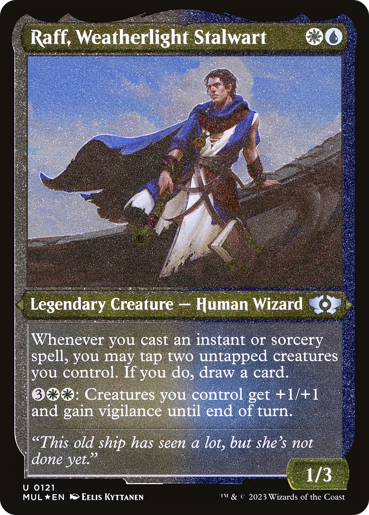 Raff, Weatherlight Stalwart (Foil Etched) [Multiverse Legends] | Good Games North