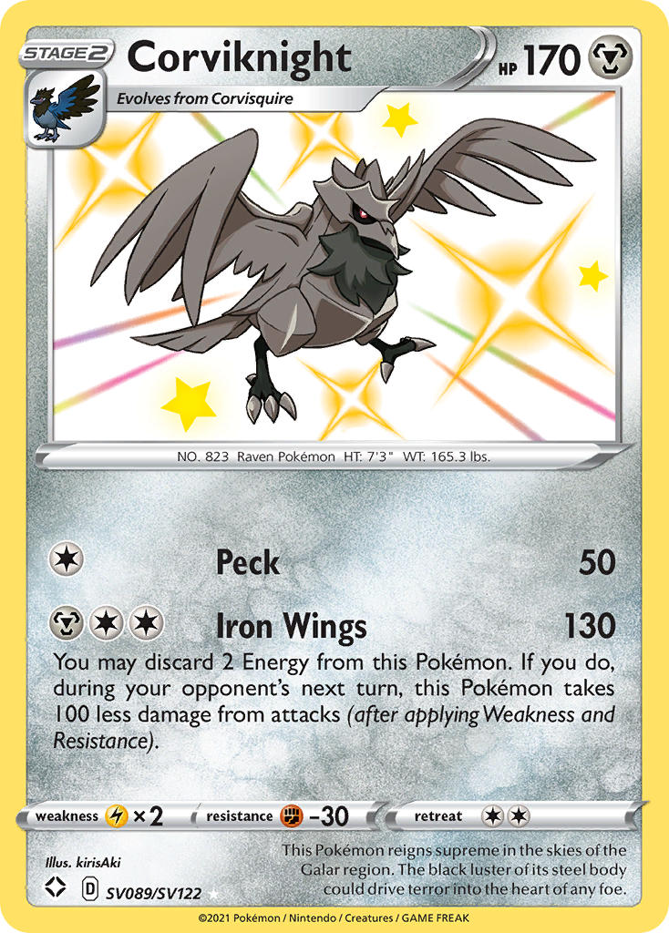 Corviknight (SV089/SV122) [Sword & Shield: Shining Fates] | Good Games North