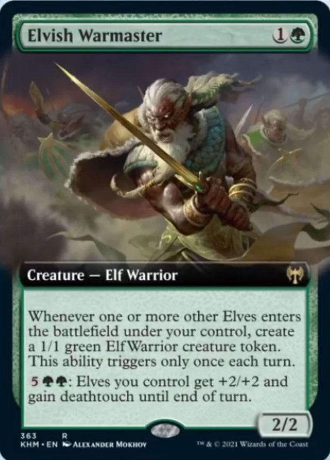 Elvish Warmaster (Extended Art) [Kaldheim] | Good Games North