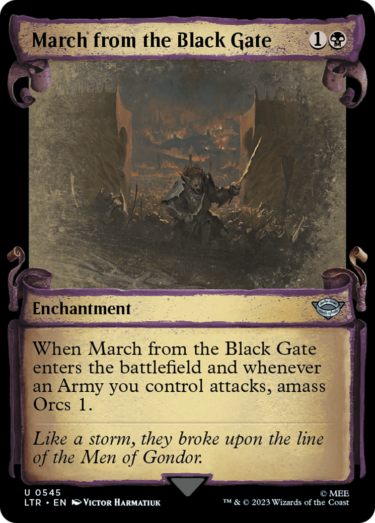 March from the Black Gate [The Lord of the Rings: Tales of Middle-Earth Showcase Scrolls] | Good Games North