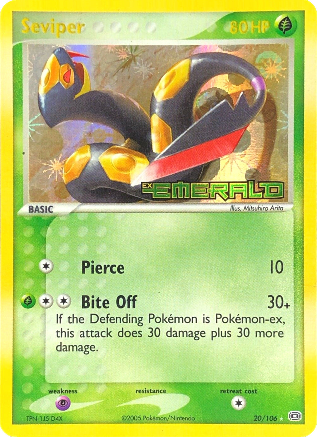 Seviper (20/106) (Stamped) [EX: Emerald] | Good Games North