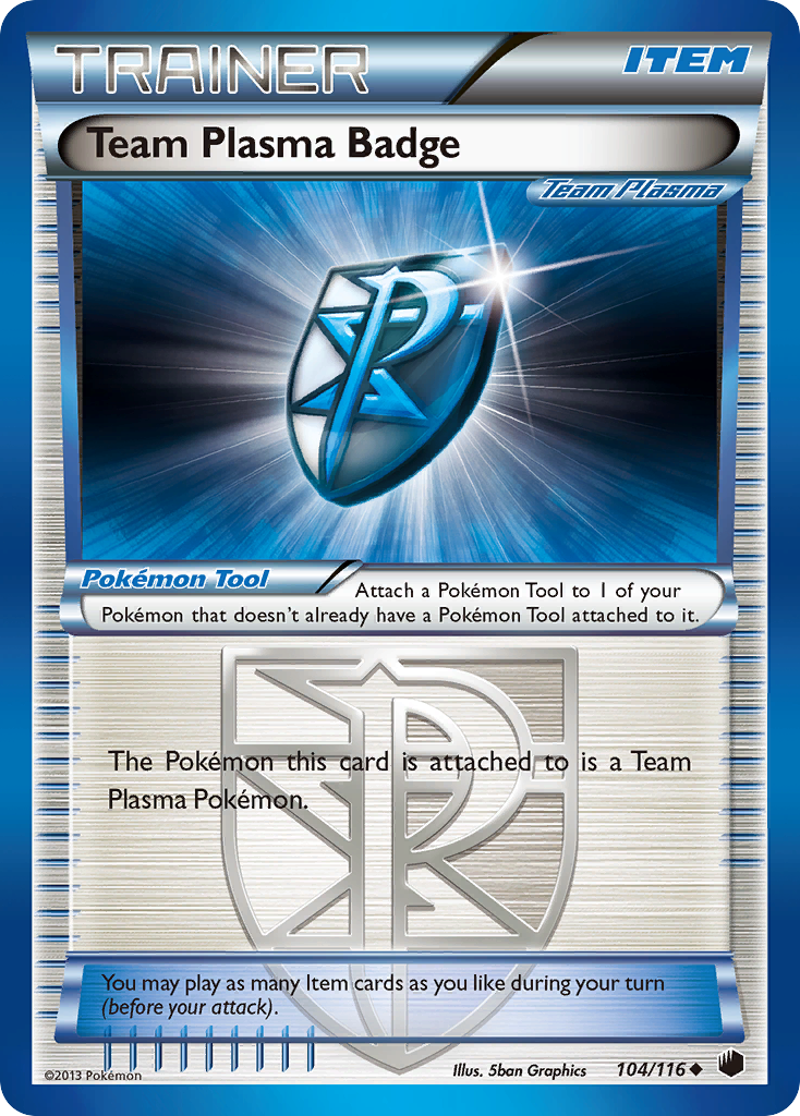 Team Plasma Badge (104/116) [Black & White: Plasma Freeze] | Good Games North