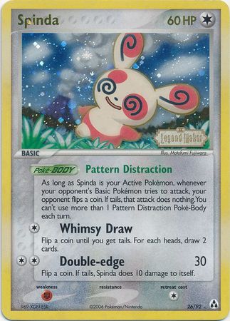 Spinda (26/92) (Stamped) [EX: Legend Maker] | Good Games North