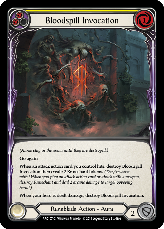 Bloodspill Invocation (Yellow) [ARC107-C] 1st Edition Normal | Good Games North