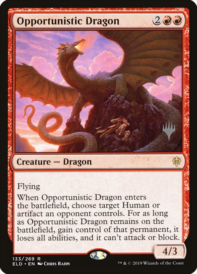 Opportunistic Dragon (Promo Pack) [Throne of Eldraine Promos] | Good Games North