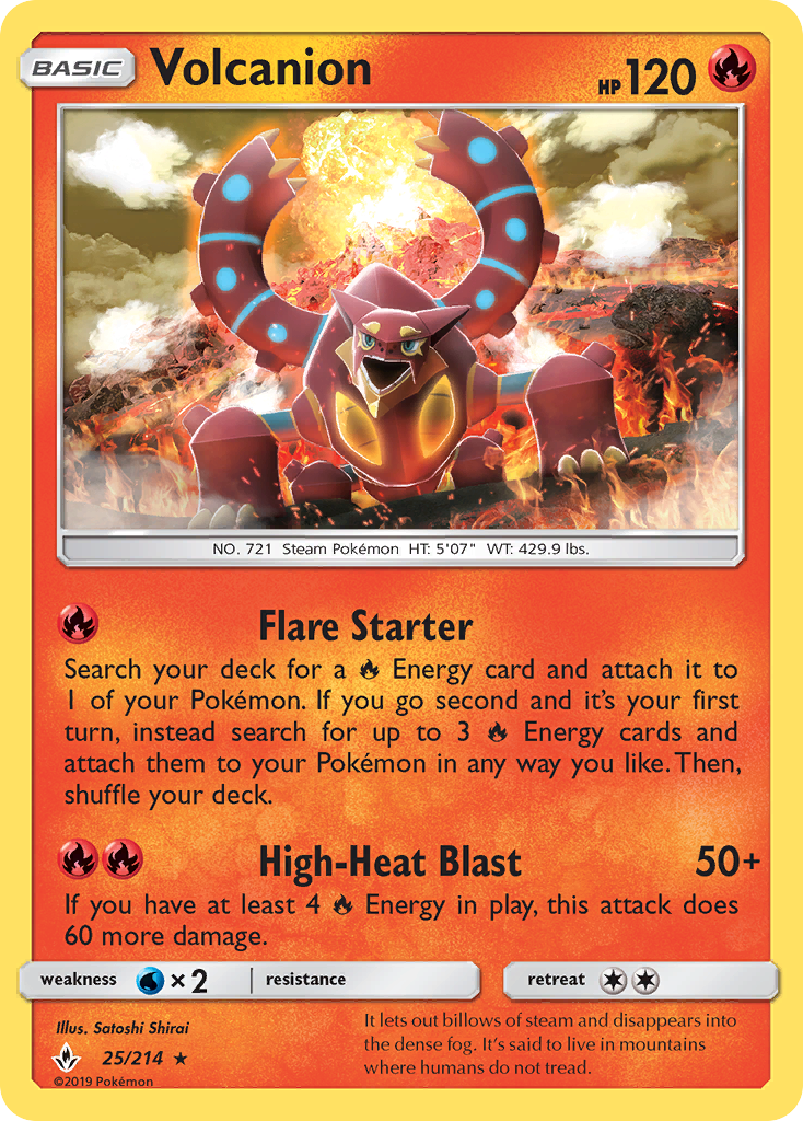 Volcanion (25/214) [Sun & Moon: Unbroken Bonds] | Good Games North