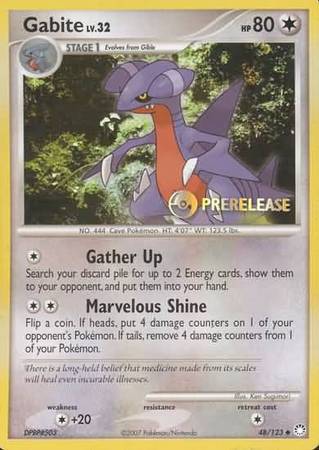 Gabite (48/123) (Prerelease Promo) [Diamond & Pearl: Black Star Promos] | Good Games North
