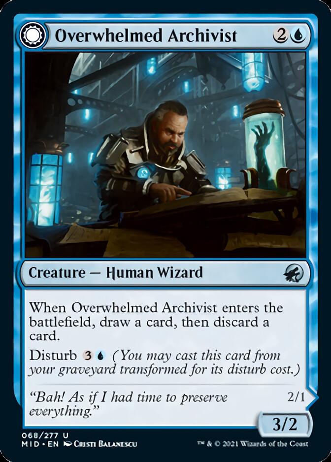 Overwhelmed Archivist // Archive Haunt [Innistrad: Midnight Hunt] | Good Games North