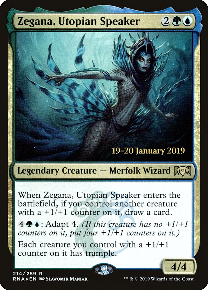 Zegana, Utopian Speaker [Ravnica Allegiance Prerelease Promos] | Good Games North