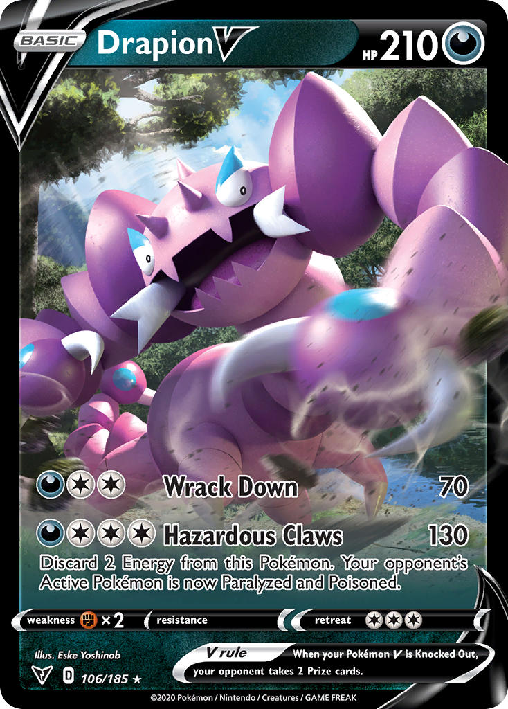 Drapion V (106/185) [Sword & Shield: Vivid Voltage] | Good Games North