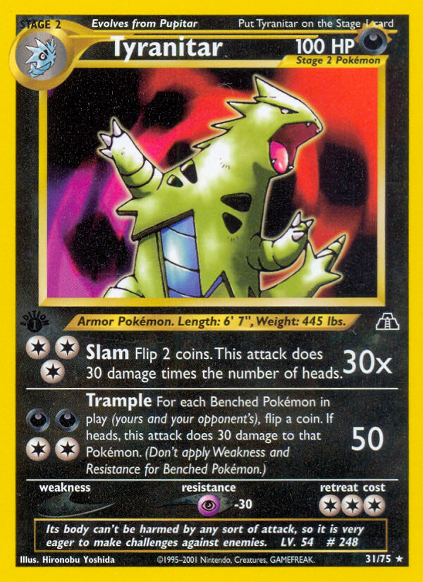 Tyranitar (31/75) [Neo Discovery 1st Edition] | Good Games North
