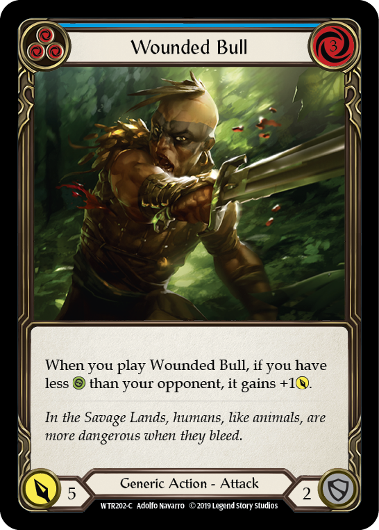 Wounded Bull (Blue) [WTR202-C] Alpha Print Normal | Good Games North