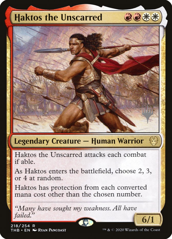 Haktos the Unscarred (Promo Pack) [Theros Beyond Death Promos] | Good Games North