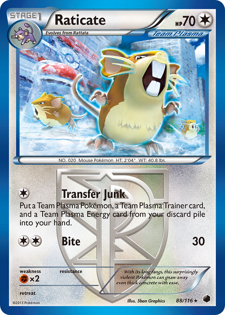 Raticate (88/116) [Black & White: Plasma Freeze] | Good Games North