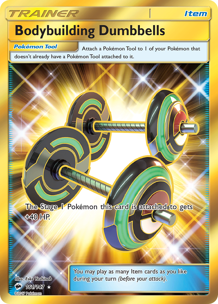 Bodybuilding Dumbbells (161/147) [Sun & Moon: Burning Shadows] | Good Games North