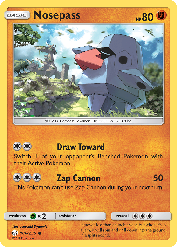 Nosepass (106/236) [Sun & Moon: Cosmic Eclipse] | Good Games North