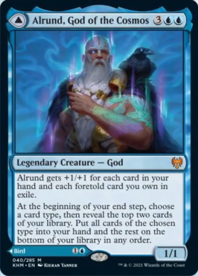 Alrund, God of the Cosmos // Hakka, Whispering Raven [Kaldheim] | Good Games North