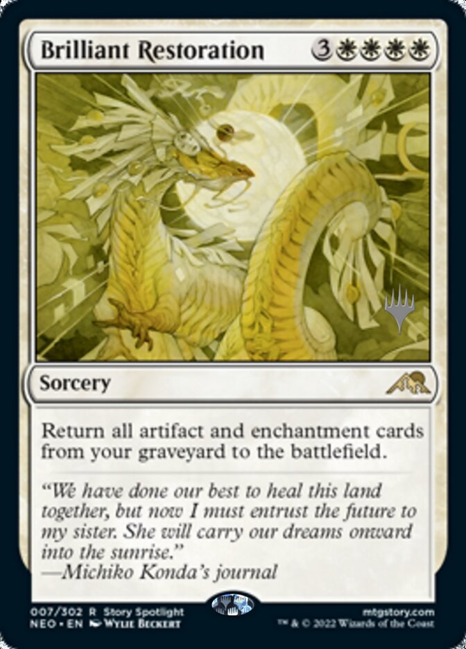 Brilliant Restoration (Promo Pack) [Kamigawa: Neon Dynasty Promos] | Good Games North