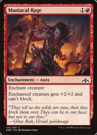 Maniacal Rage [Guilds of Ravnica] | Good Games North