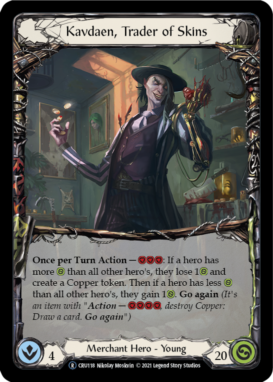 Kavdaen, Trader of Skins [U-CRU118-RF] Unlimited Rainbow Foil | Good Games North