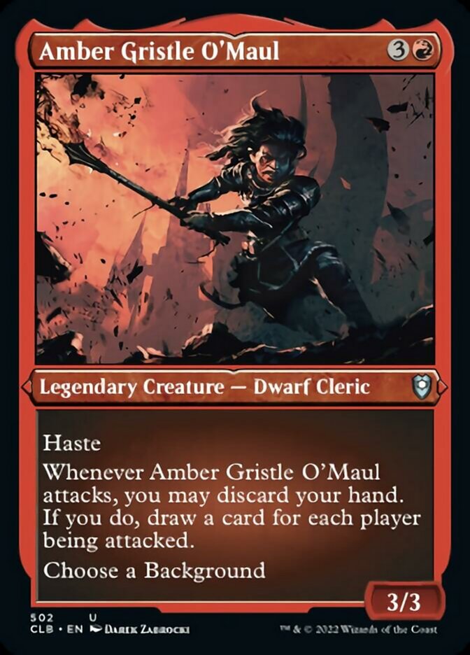 Amber Gristle O'Maul (Foil Etched) [Commander Legends: Battle for Baldur's Gate] | Good Games North