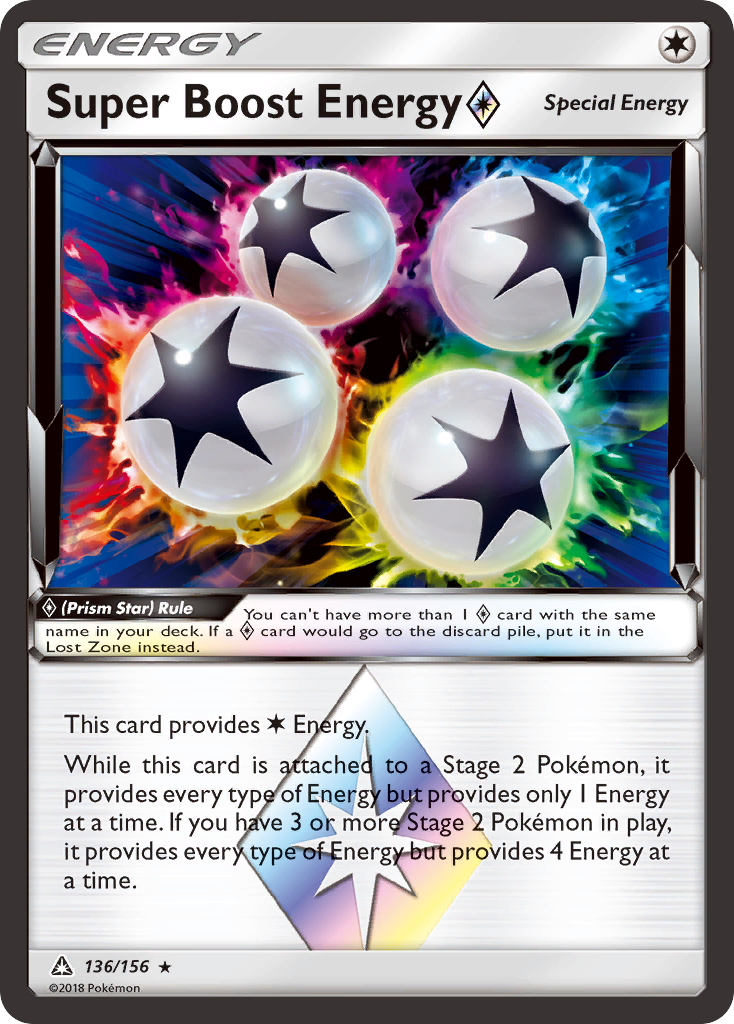 Super Boost Energy (136/156) (Prism Star) [Sun & Moon: Ultra Prism] | Good Games North