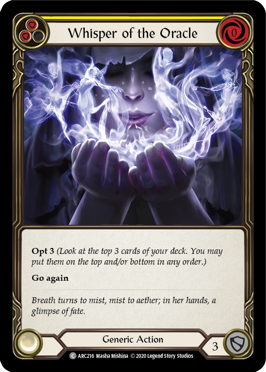 Whisper of the Oracle (Yellow) [U-ARC216] Unlimited Rainbow Foil | Good Games North
