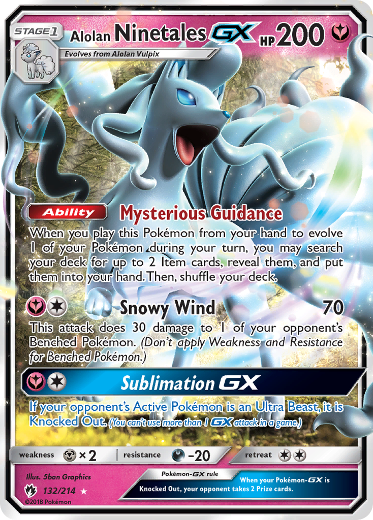 Alolan Ninetales GX (132/214) [Sun & Moon: Lost Thunder] | Good Games North