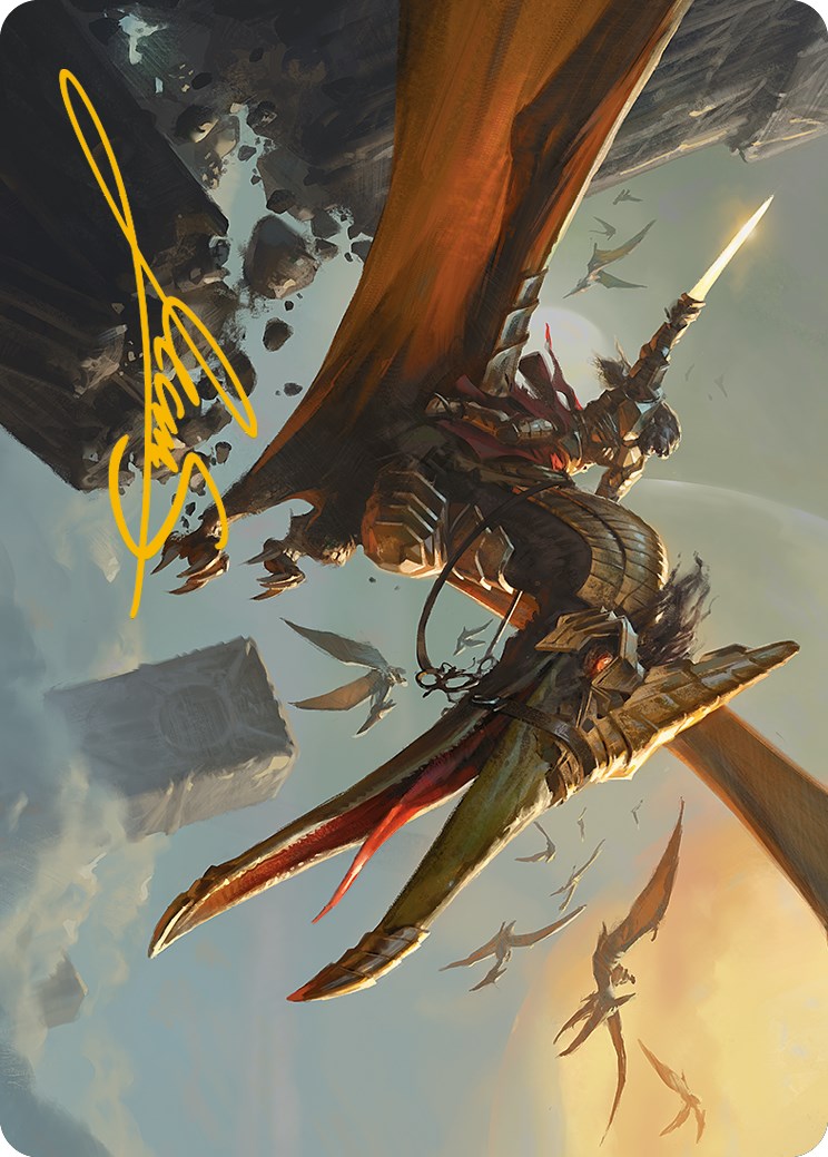Skyhunter Strike Force Art Card (Gold-Stamped Signature) [Phyrexia: All Will Be One Art Series] | Good Games North