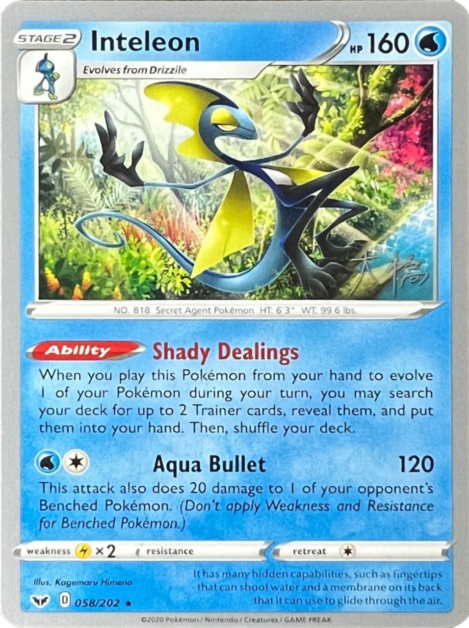 Inteleon (058/202) (Ice Rider Palkia - Rikuto Ohashi) [World Championships 2022] | Good Games North