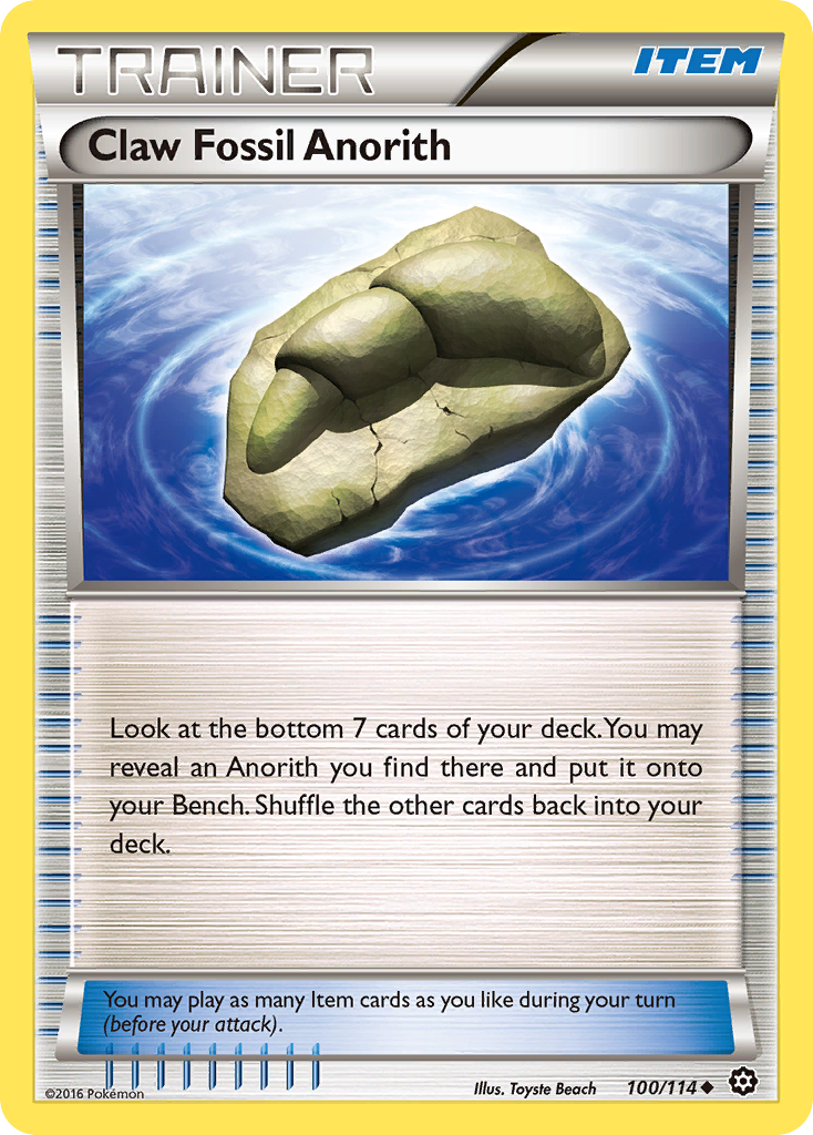 Claw Fossil Anorith (100/114) [XY: Steam Siege] | Good Games North