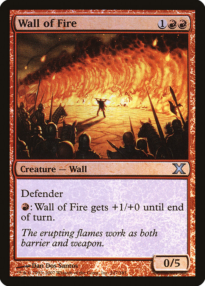 Wall of Fire (Premium Foil) [Tenth Edition] | Good Games North
