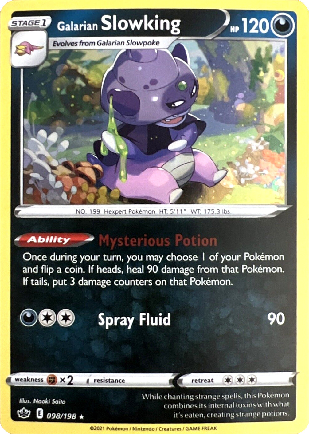 Galarian Slowking (098/198) (Cosmos Holo) [Sword & Shield: Chilling Reign] | Good Games North