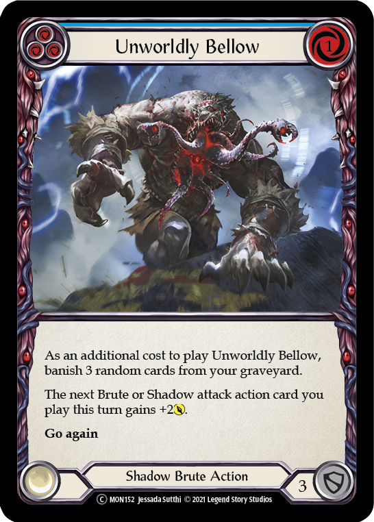Unworldly Bellow (Blue) [U-MON152-RF] Unlimited Rainbow Foil | Good Games North