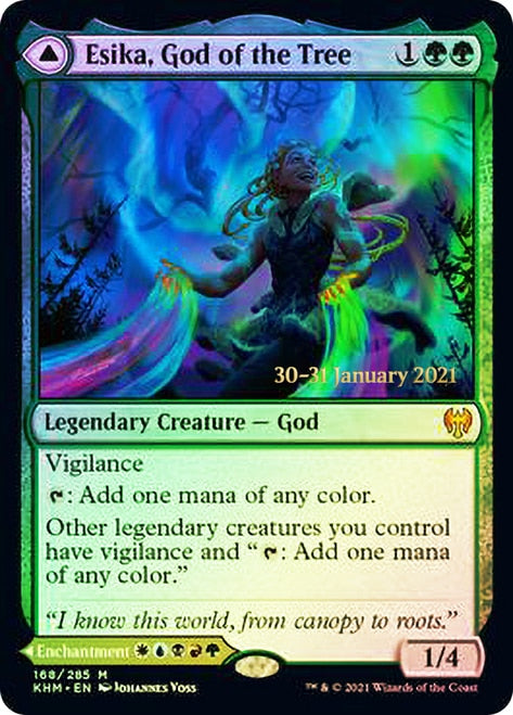 Esika, God of the Tree // The Prismatic Bridge  [Kaldheim Prerelease Promos] | Good Games North