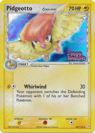 Pidgeotto (49/110) (Delta Species) (Stamped) [EX: Holon Phantoms] | Good Games North
