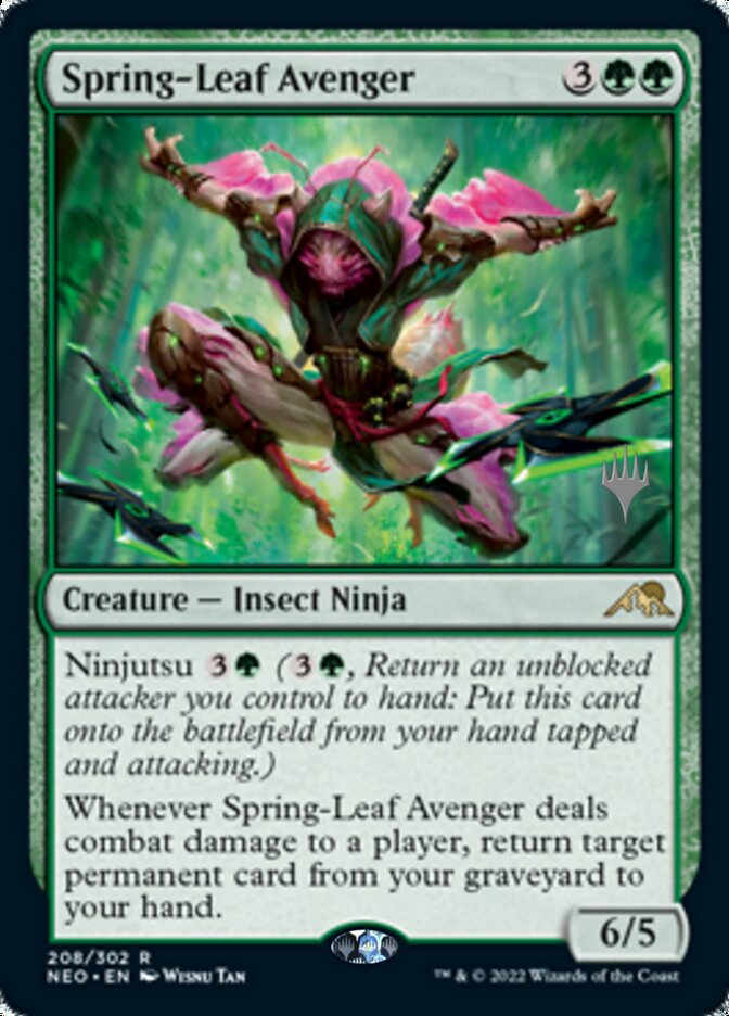 Spring-Leaf Avenger (Promo Pack) [Kamigawa: Neon Dynasty Promos] | Good Games North