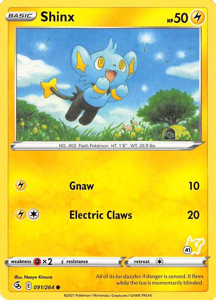Shinx (091/264) (Pikachu Stamp #41) [Battle Academy 2022] | Good Games North