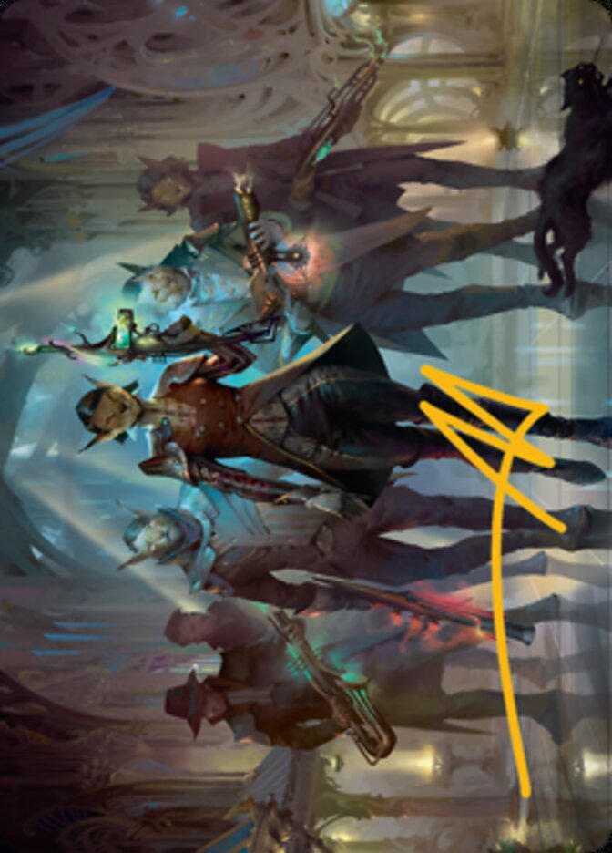 Family's Favor Art Card (Gold-Stamped Signature) [Streets of New Capenna Art Series] | Good Games North