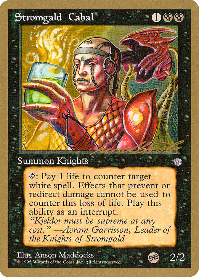 Stromgald Cabal (Leon Lindback) (SB) [Pro Tour Collector Set] | Good Games North